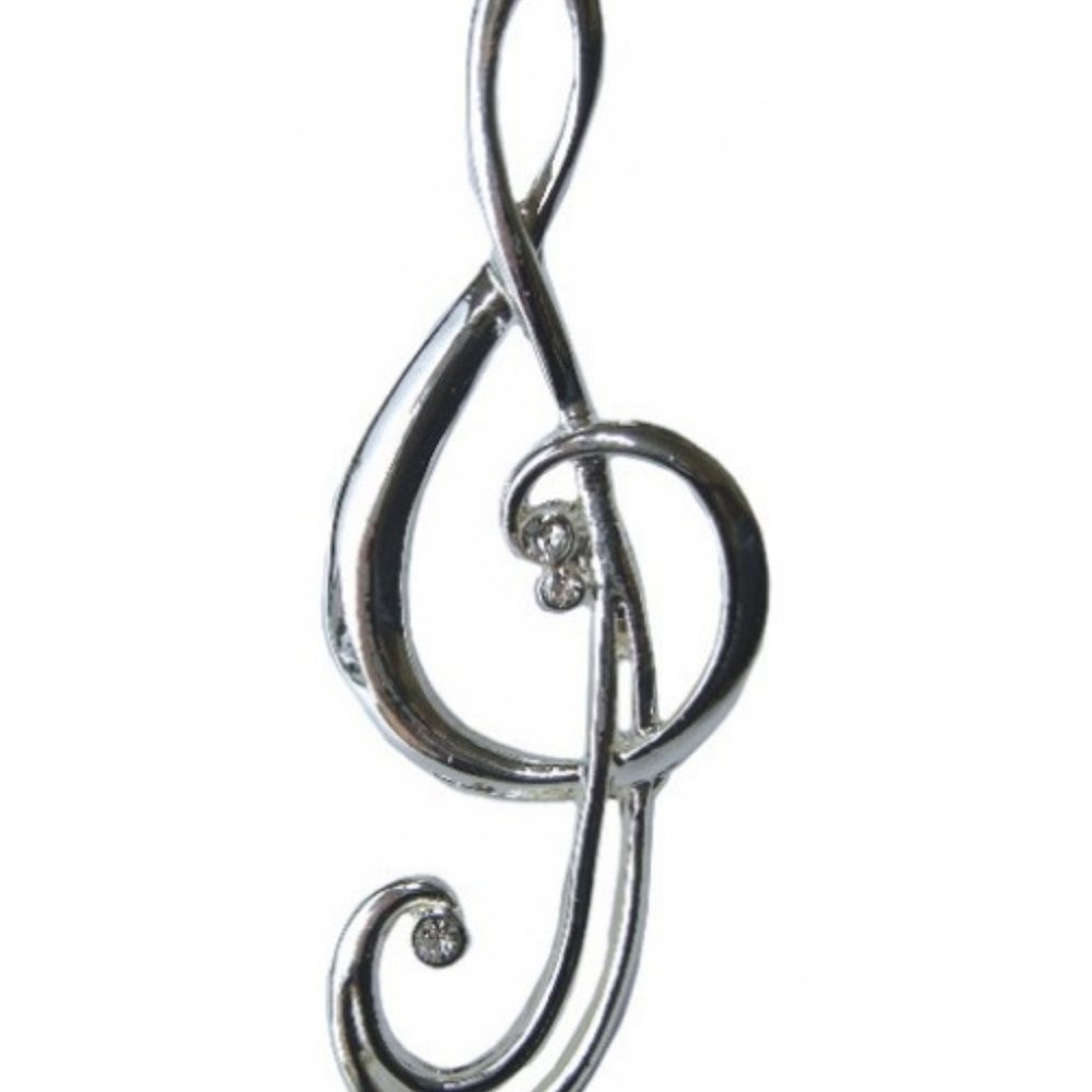 Treble Clef Brooch